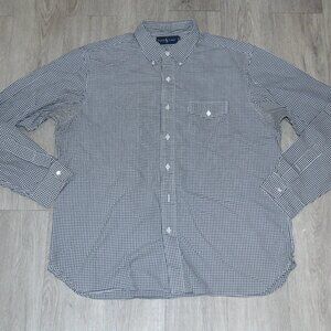 Share Ralph Lauren Long Sleeve Mens Shirt XL Cotton Classic Black Check